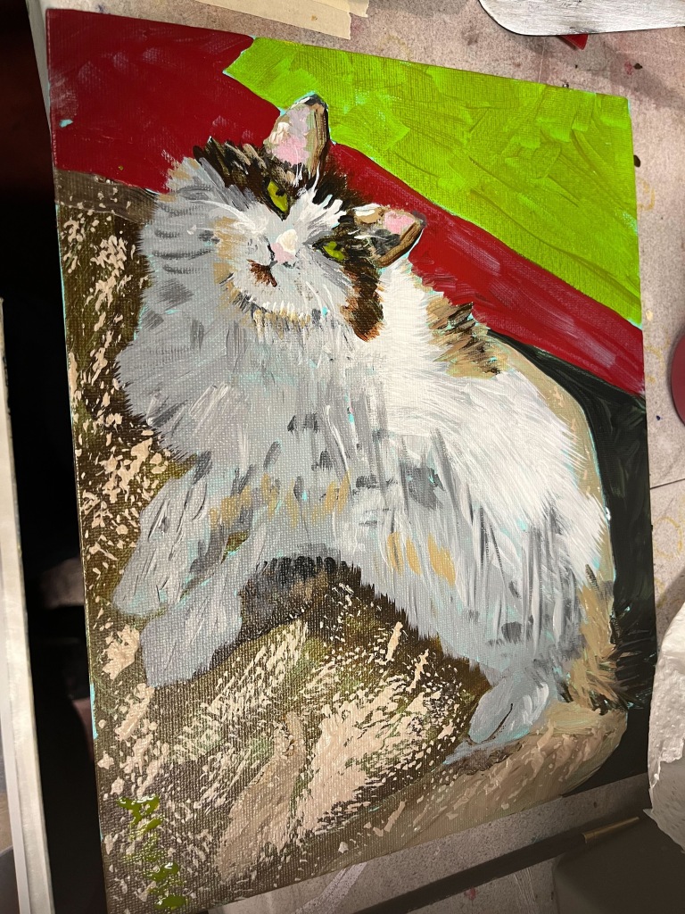 Painting I did of Max the cat